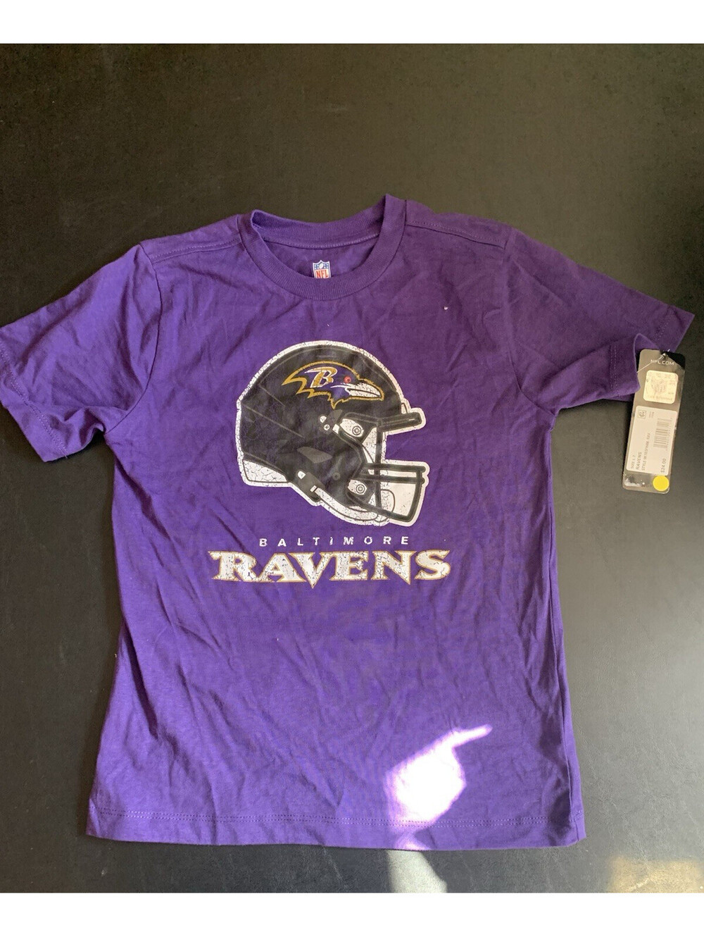 NFL Baltimore Ravens Youth Boys Tee Shirt Purple Size L 14-16 Football NWT